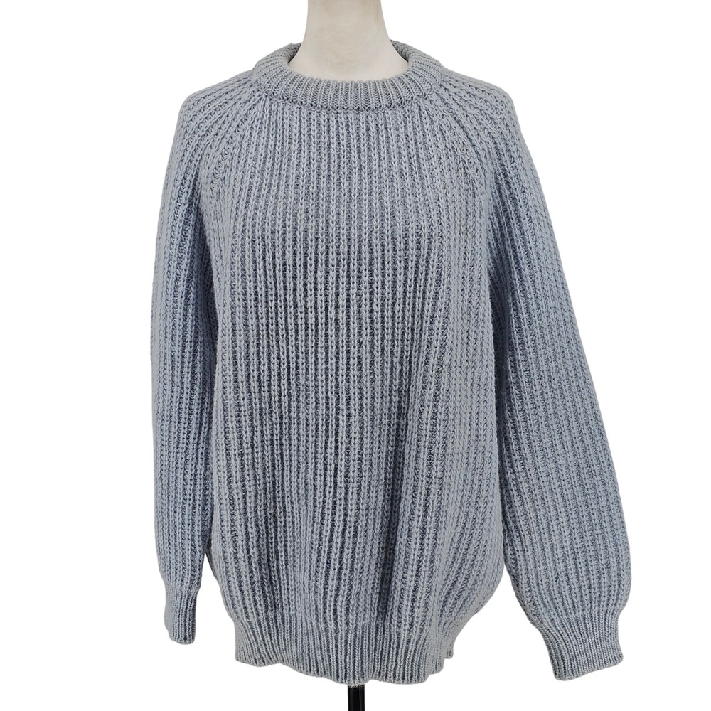 Vintage 80s Donegal Wool Sweater Womens L Chunky Hand Loomed Ireland Heritage